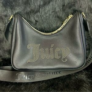 Juicy Couture Black and Gold Shoulder Bag